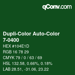 Farbcode: Dupli-Color Auto-Color - 7-0400 | qconv.com