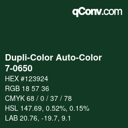 Farbcode: Dupli-Color Auto-Color - 7-0650 | qconv.com