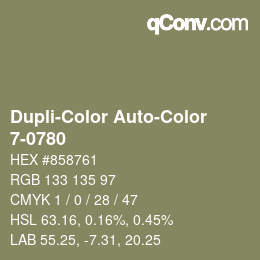 Color code: Dupli-Color Auto-Color - 7-0780 | qconv.com