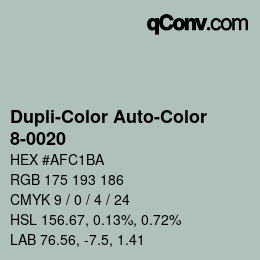 Farbcode: Dupli-Color Auto-Color - 8-0020 | qconv.com