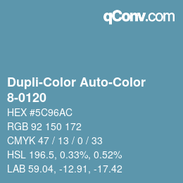 Farbcode: Dupli-Color Auto-Color - 8-0120 | qconv.com