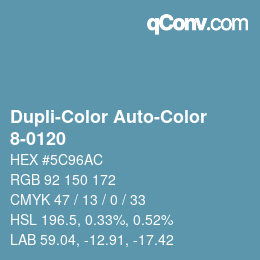 Color code: Dupli-Color Auto-Color - 8-0120 | qconv.com