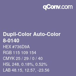 Color code: Dupli-Color Auto-Color - 8-0140 | qconv.com