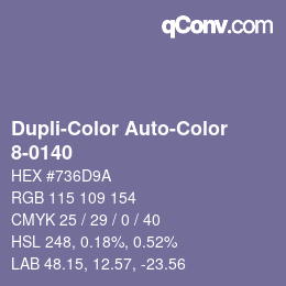 Código de color: Dupli-Color Auto-Color - 8-0140 | qconv.com