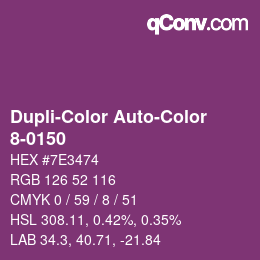 Color code: Dupli-Color Auto-Color - 8-0150 | qconv.com