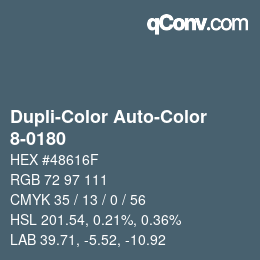 Código de color: Dupli-Color Auto-Color - 8-0180 | qconv.com