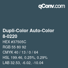 Código de color: Dupli-Color Auto-Color - 8-0220 | qconv.com