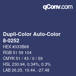 カラーコード: Dupli-Color Auto-Color - 8-0252 | qconv.com