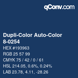 Color code: Dupli-Color Auto-Color - 8-0254 | qconv.com