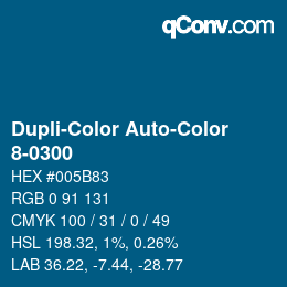 Color code: Dupli-Color Auto-Color - 8-0300 | qconv.com