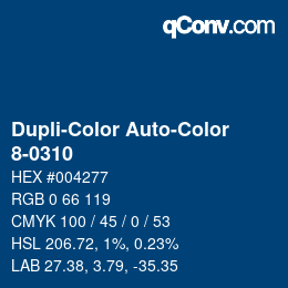 Farbcode: Dupli-Color Auto-Color - 8-0310 | qconv.com