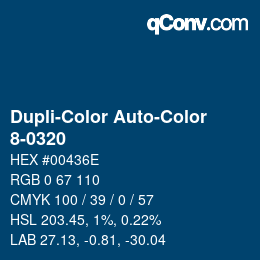 Farbcode: Dupli-Color Auto-Color - 8-0320 | qconv.com