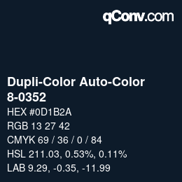 Color code: Dupli-Color Auto-Color - 8-0352 | qconv.com