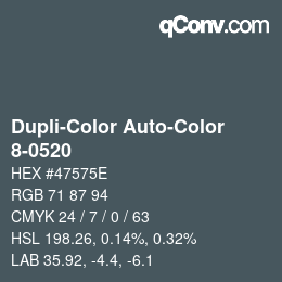 Color code: Dupli-Color Auto-Color - 8-0520 | qconv.com