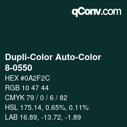 Color code: Dupli-Color Auto-Color - 8-0550 | qconv.com