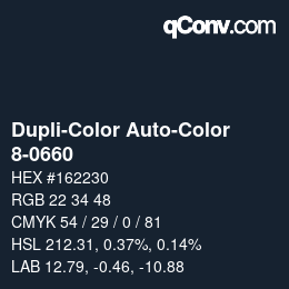 Código de color: Dupli-Color Auto-Color - 8-0660 | qconv.com