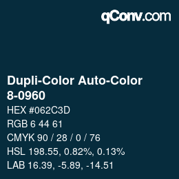 Farbcode: Dupli-Color Auto-Color - 8-0960 | qconv.com