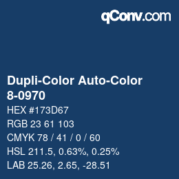 Color code: Dupli-Color Auto-Color - 8-0970 | qconv.com