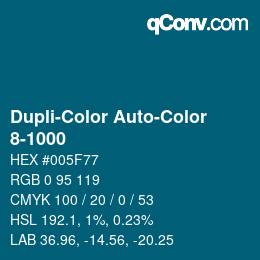 Color code: Dupli-Color Auto-Color - 8-1000 | qconv.com