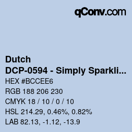 Farbcode: Dutch - DCP-0594 - Simply Sparkling | qconv.com