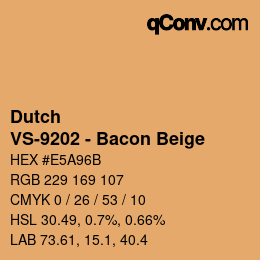 カラーコード: Dutch - VS-9202 - Bacon Beige | qconv.com