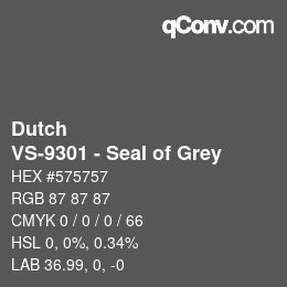 Code couleur: Dutch - VS-9301 - Seal of Grey | qconv.com