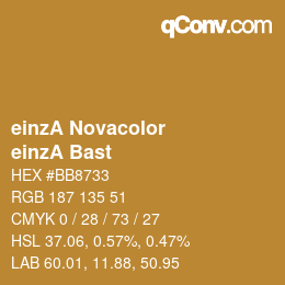 カラーコード: einzA Novacolor - einzA Bast | qconv.com