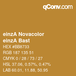 カラーコード: einzA Novacolor - einzA Bast | qconv.com