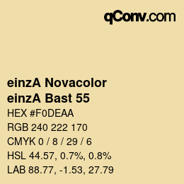 カラーコード: einzA Novacolor - einzA Bast 55 | qconv.com