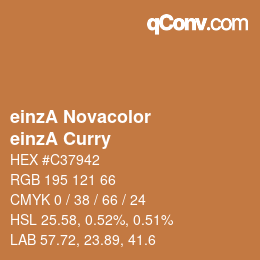 Código de color: einzA Novacolor - einzA Curry | qconv.com