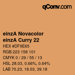 Código de color: einzA Novacolor - einzA Curry 22 | qconv.com