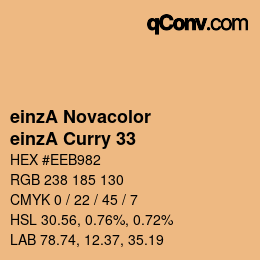 Código de color: einzA Novacolor - einzA Curry 33 | qconv.com