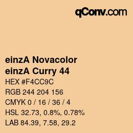 カラーコード: einzA Novacolor - einzA Curry 44 | qconv.com