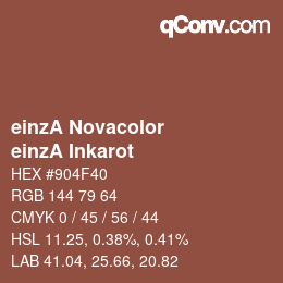 Código de color: einzA Novacolor - einzA Inkarot | qconv.com