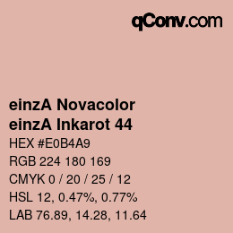 カラーコード: einzA Novacolor - einzA Inkarot 44 | qconv.com