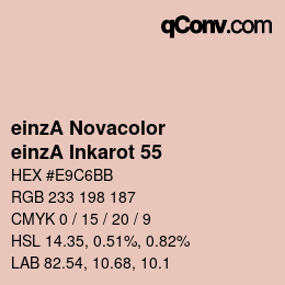 Código de color: einzA Novacolor - einzA Inkarot 55 | qconv.com