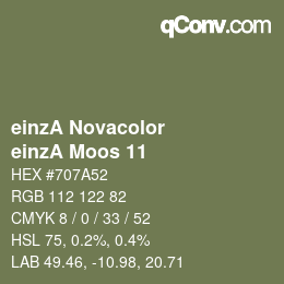 Código de color: einzA Novacolor - einzA Moos 11 | qconv.com