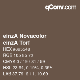 Farbcode: einzA Novacolor - einzA Torf | qconv.com