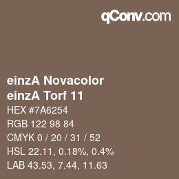 カラーコード: einzA Novacolor - einzA Torf 11 | qconv.com