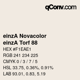 Código de color: einzA Novacolor - einzA Torf 88 | qconv.com