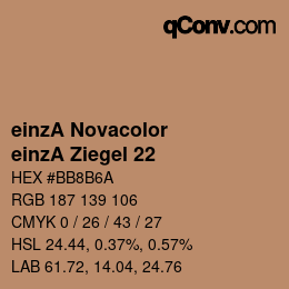カラーコード: einzA Novacolor - einzA Ziegel 22 | qconv.com