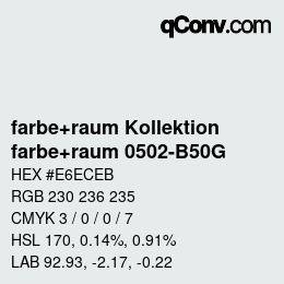 Farbcode: farbe+raum Kollektion - farbe+raum 0502-B50G | qconv.com