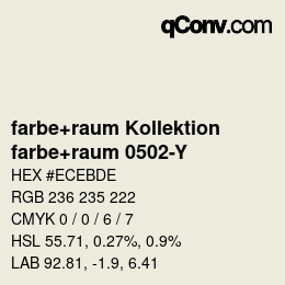 カラーコード: farbe+raum Kollektion - farbe+raum 0502-Y | qconv.com