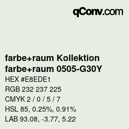 カラーコード: farbe+raum Kollektion - farbe+raum 0505-G30Y | qconv.com