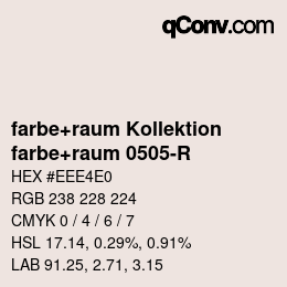 Farbcode: farbe+raum Kollektion - farbe+raum 0505-R | qconv.com