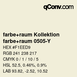 カラーコード: farbe+raum Kollektion - farbe+raum 0505-Y | qconv.com