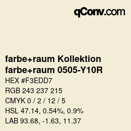 カラーコード: farbe+raum Kollektion - farbe+raum 0505-Y10R | qconv.com