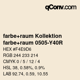 カラーコード: farbe+raum Kollektion - farbe+raum 0505-Y40R | qconv.com