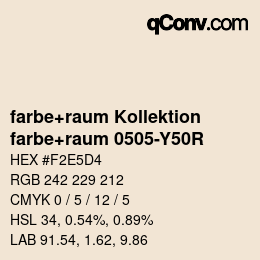 Farbcode: farbe+raum Kollektion - farbe+raum 0505-Y50R | qconv.com