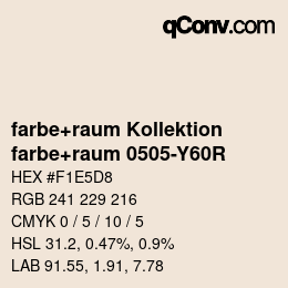 Farbcode: farbe+raum Kollektion - farbe+raum 0505-Y60R | qconv.com